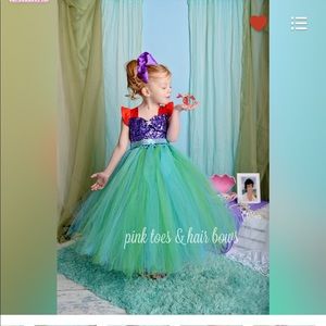 Ariel dress- size 4 (handmade)